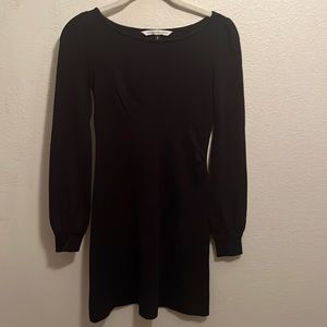 Diane Von Furstenberg mini dress black 2 xs fitted stretch